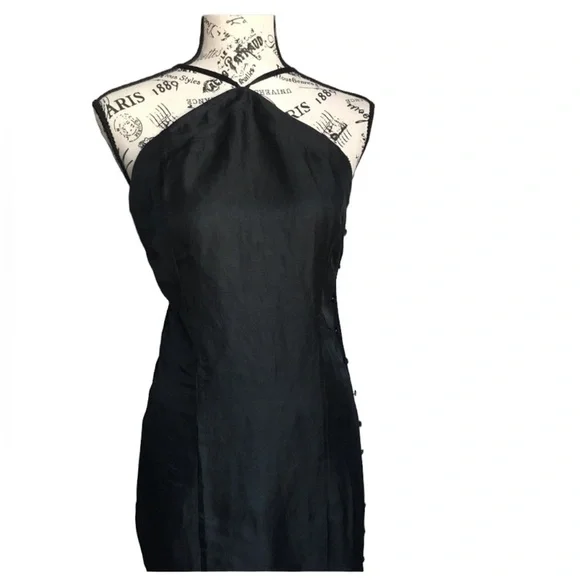 NWT- Revolve, Capulet black linen blend dress. Size XS - Picture 7 of 8